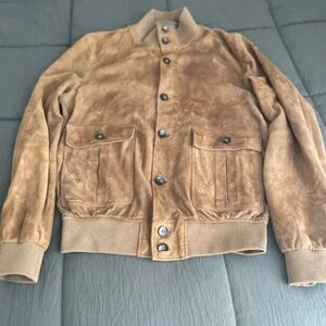 RARE Suitsupply Suede Flight Jacket Medium